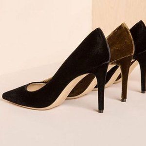 M. Gemi The Esatto Black Velvet Pumps Heels Sz 42 US 10-11